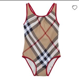 Burberry Check Swimsuit One Piece Girls Size 4T